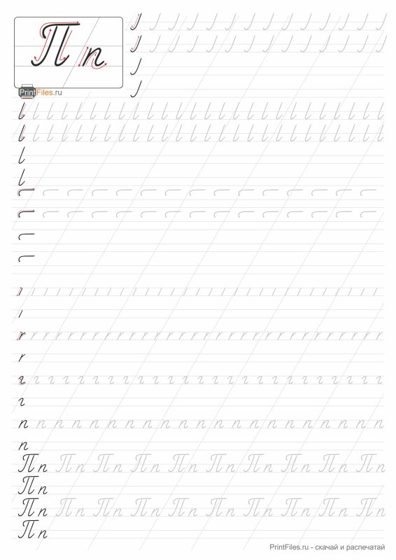Прописи для дошкольников буквы прописные п