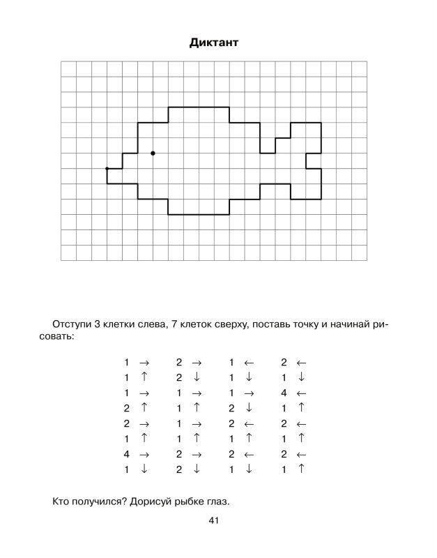 Математический диктант для дошкольников 4-5 лет