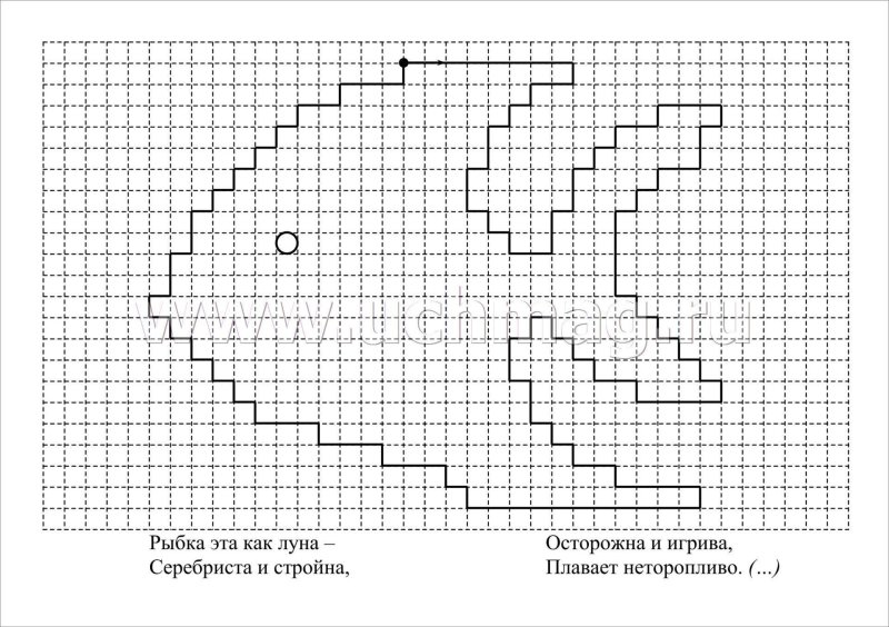 Рисование по стрелочкам для дошкольников