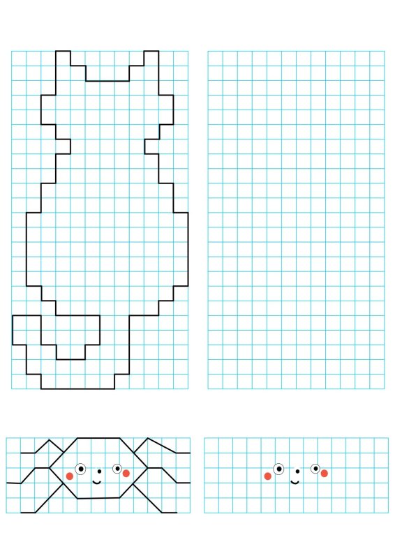 Повторить рисунок по клеточкам
