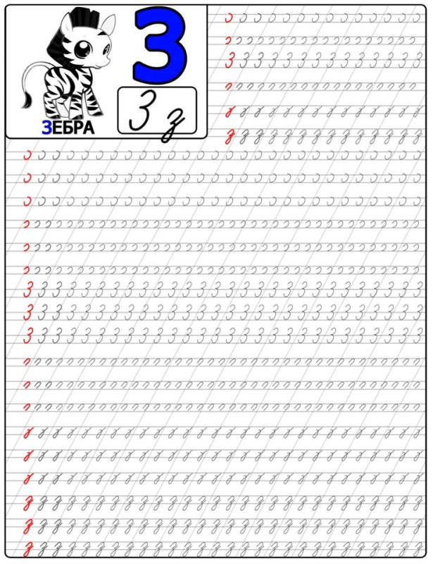 Прописи прописной буквы з для дошкольников