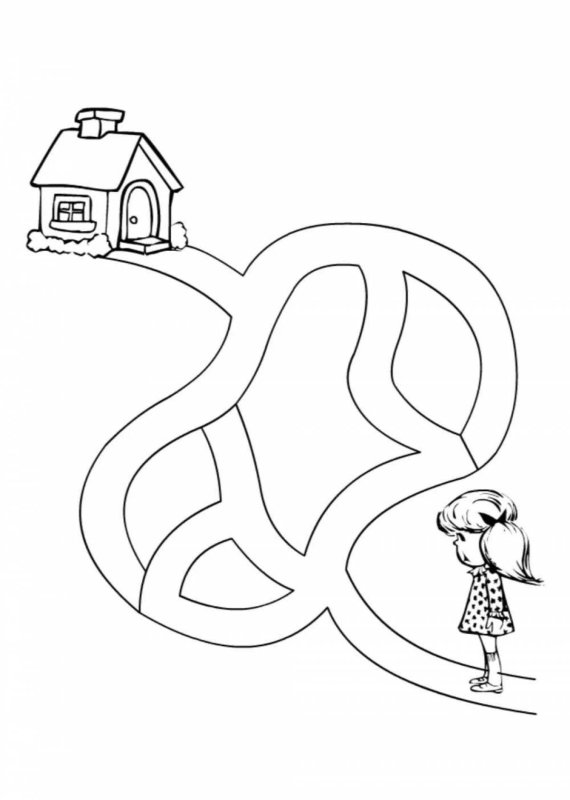 Задания лабиринты для детей 3-4 лет