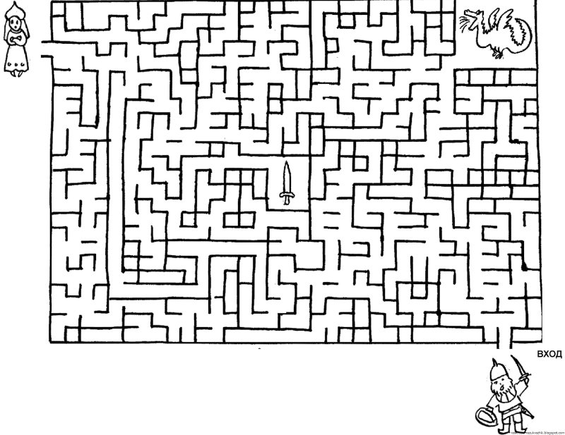 Лабиринт задание для детей 6 лет