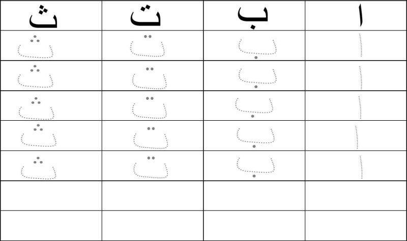 Прописи на арабском языке для детей