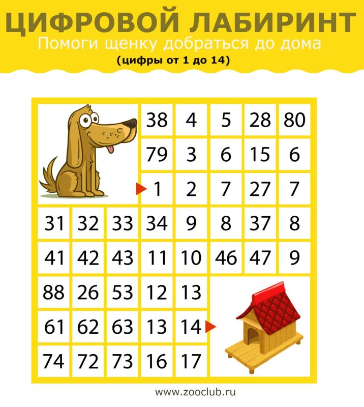 Цифровые лабиринты для детей