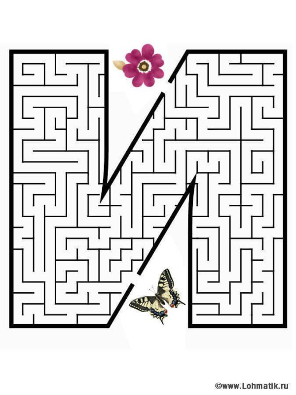 Лабиринт с буквами