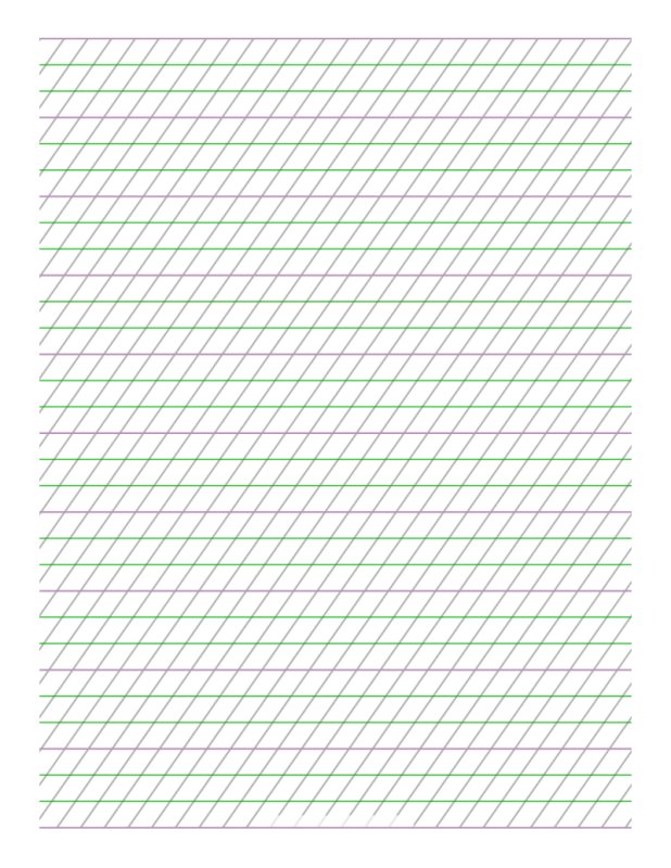 Разлиновка частая косая линия а4