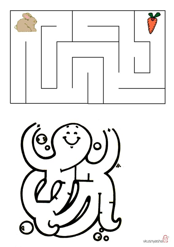 Лабиринты задания для детей 3-5 лет