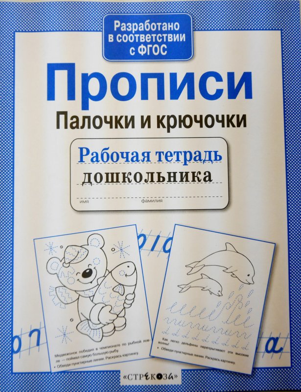 Прописи палочки и крючочки 5 лет