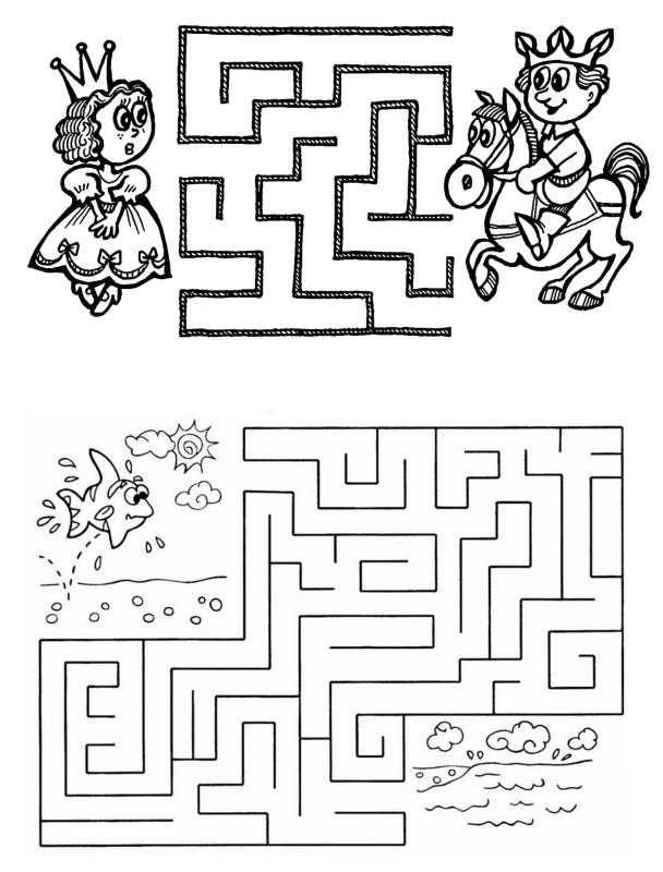 Развивающие задания для 4 лет лабиринты для детей