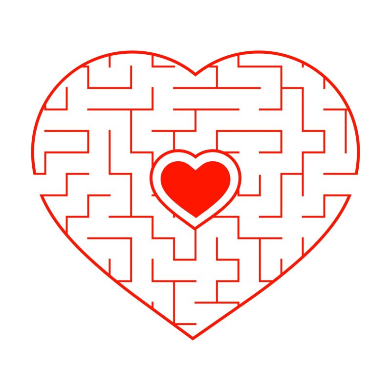 Лабиринт в виде сердца