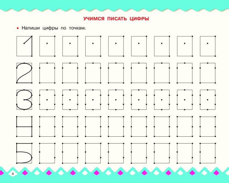 Цифры от 1 до 10 научиться писать