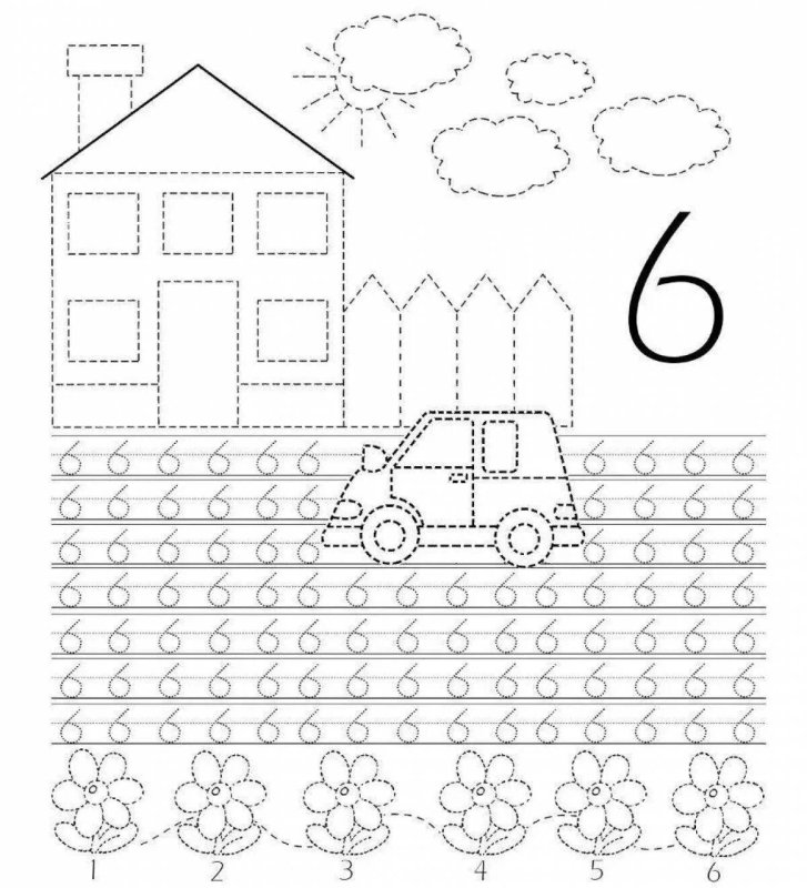 Пропись математика для дошкольников цифра 2