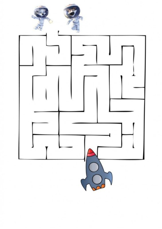 Космос лабиринты для дошкольников