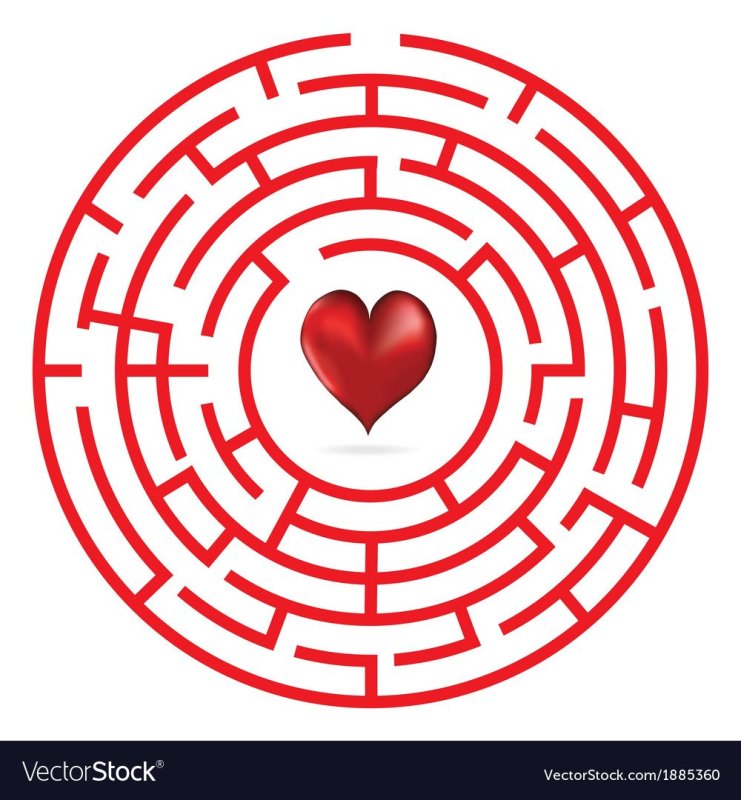 Сердце Лабиринт вектор