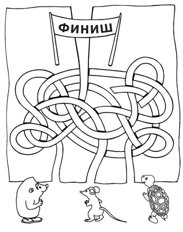 Лабиринт задания для дошкольников 5-6 лет