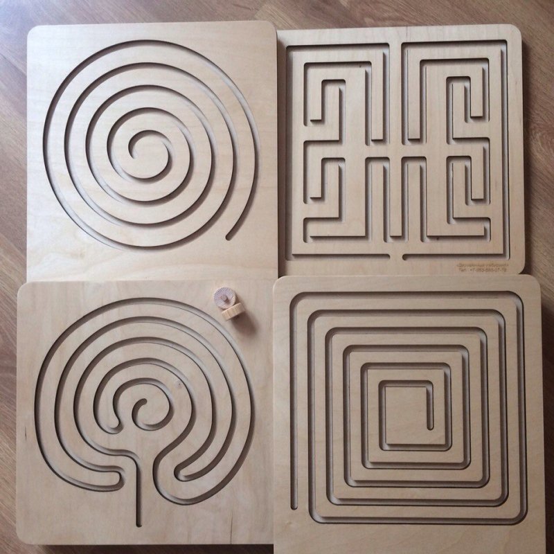 Лабиринты для межполушарных досок