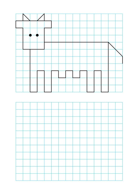 Рисование по клеточкам для детей