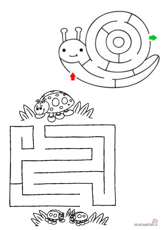 Лабиринты для детей 3-4 лет