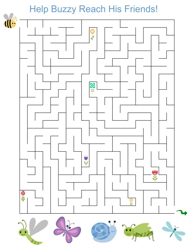 Maze Лабиринт Worksheet