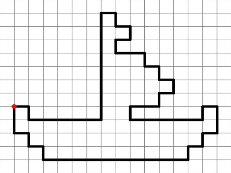 Корабль по клеточкам
