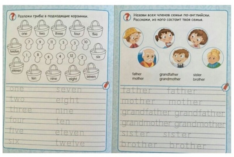 Прописи английские слова