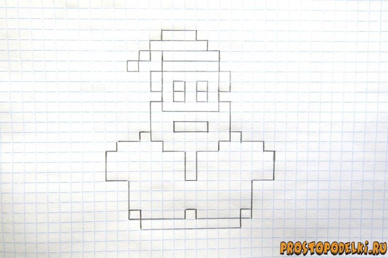 Графический диктант дед Мороз по клеточкам