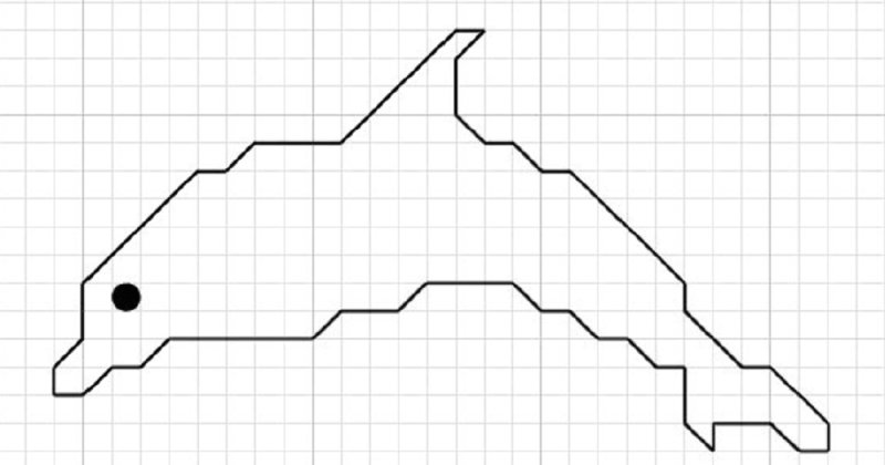 Графический диктант Дельфин