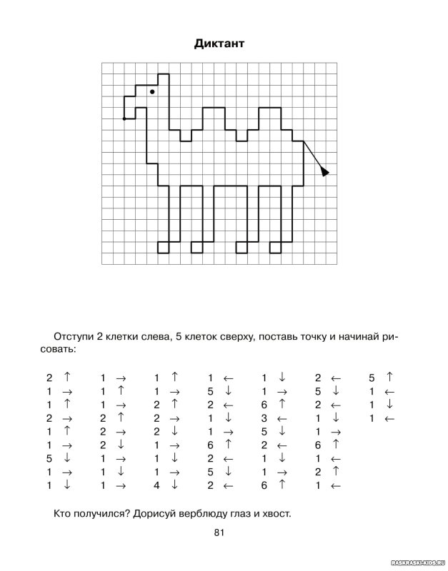 Математический диктант для дошкольников 5-6 лет