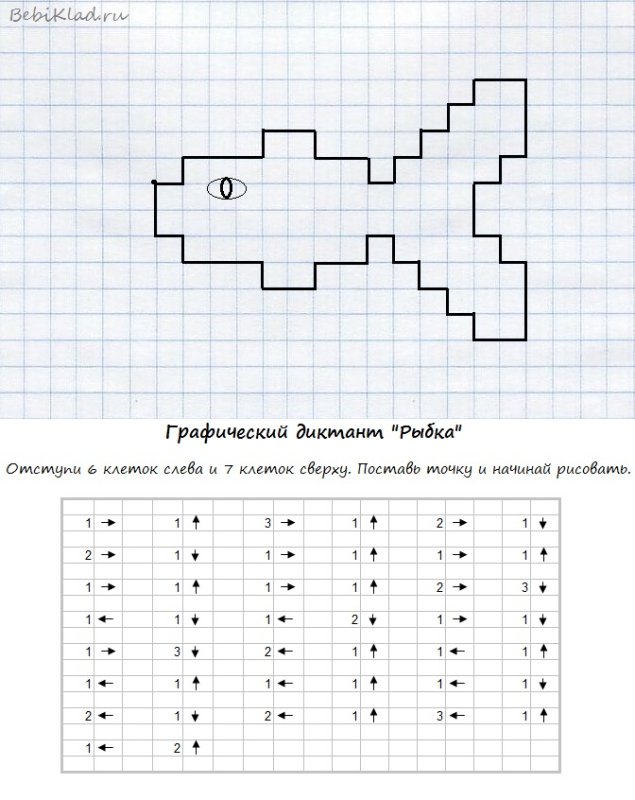 Рисуночный диктант для дошкольников