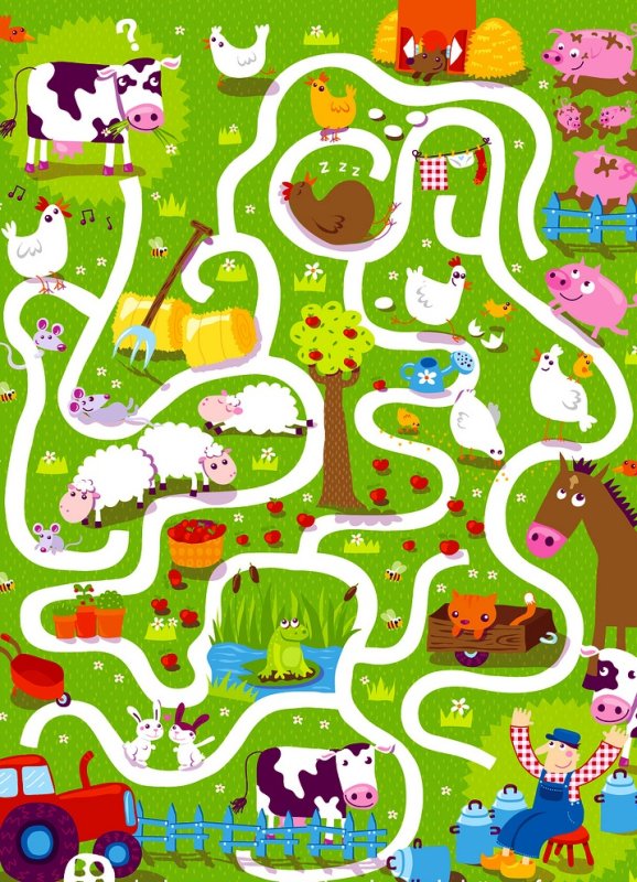 Игры для детей 4-5 Лабиринт