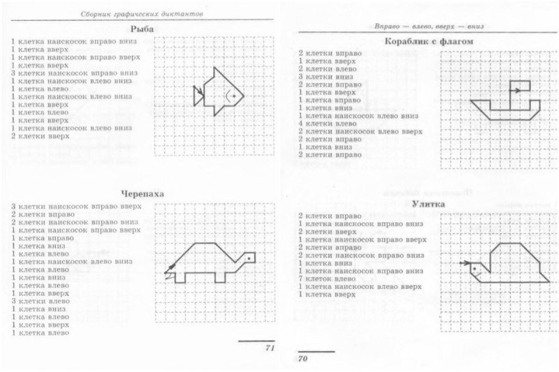Математический диктант влево вправо