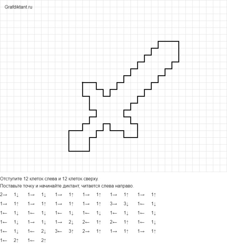 Рисунок по клеткам графический
