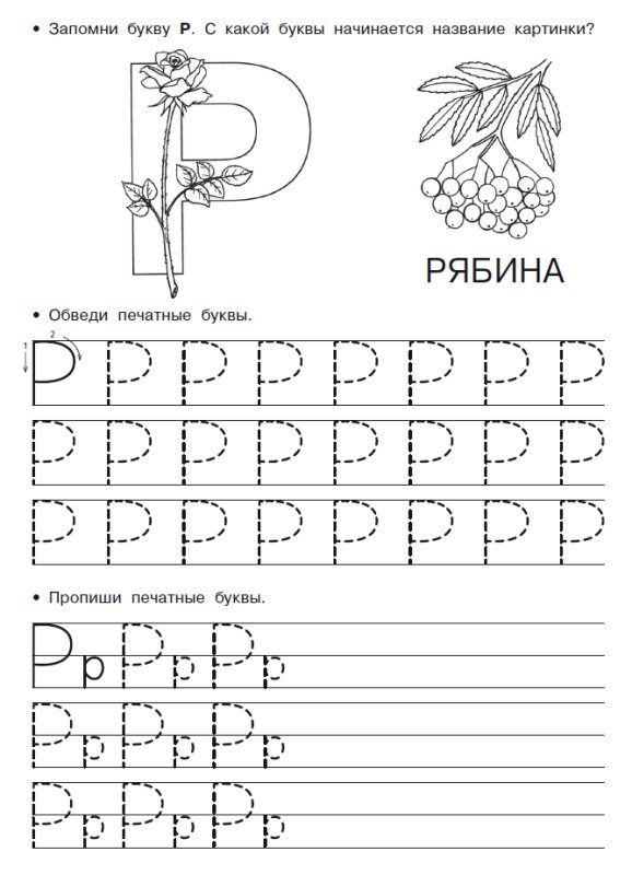Пропись р печатная