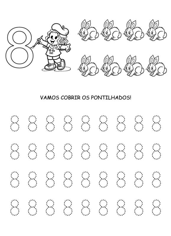 Цифра 8 пропись