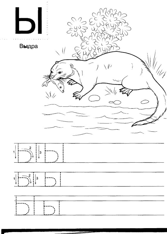 Буква ы печатная пропись