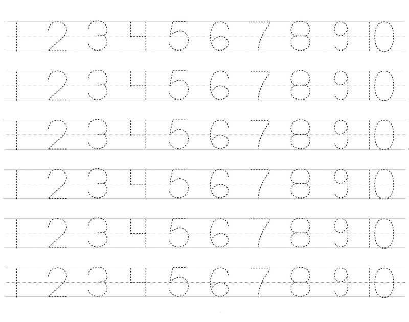 Прописи цифры 5 6 7 8