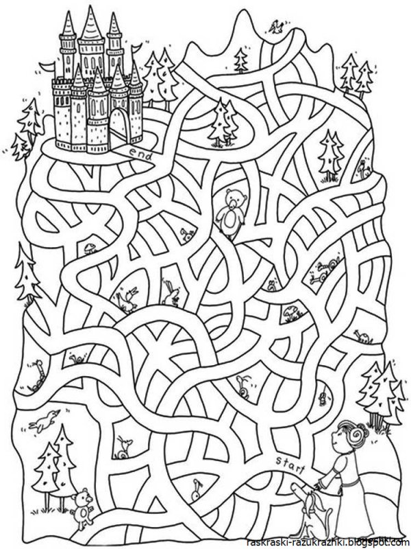 Лабиринт задания для детей 7 лет