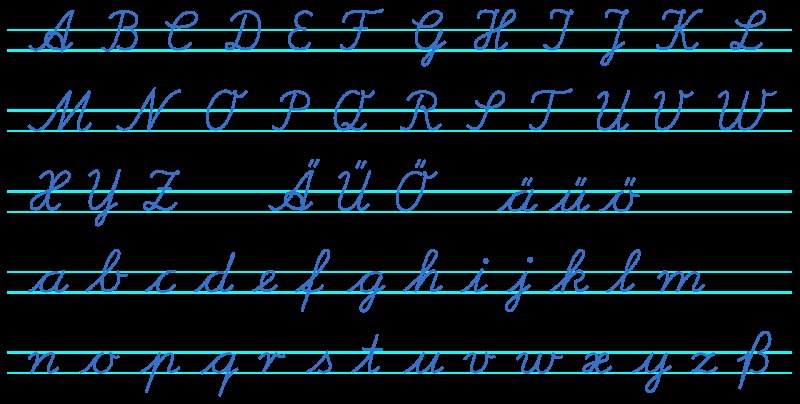 Прописные буквы немецкого алфавита пропись