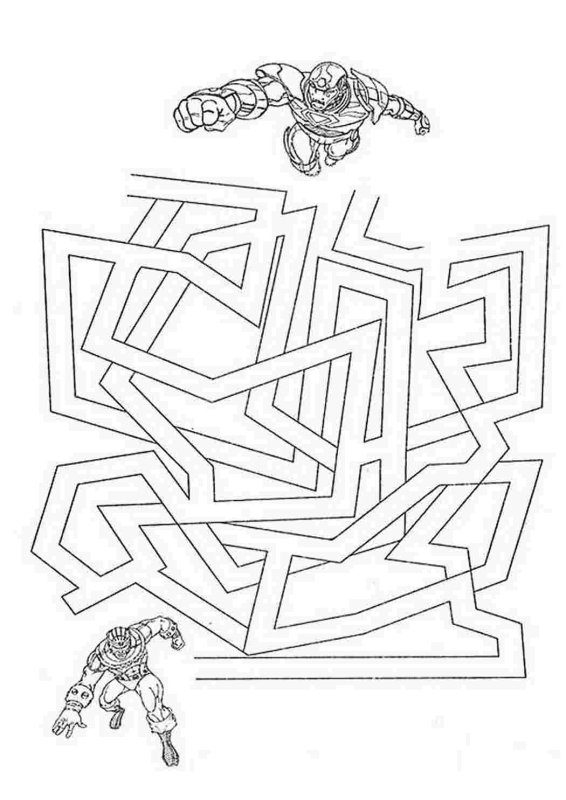 Лабиринты для детей с супергероями
