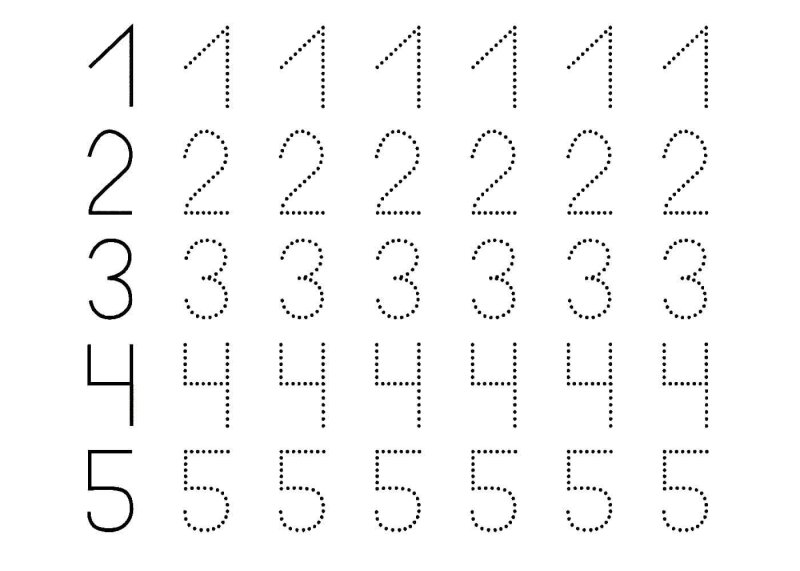 Прописи цифры для дошкольников 5 лет