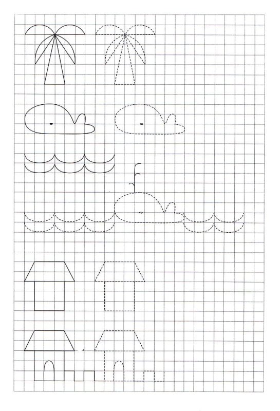 Прописи по клеточкам для детей