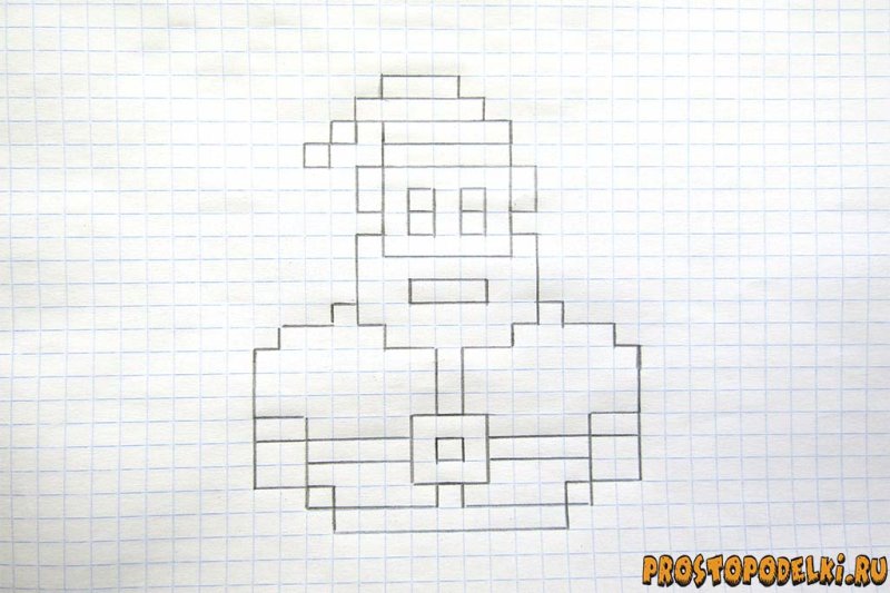 Графический диктант Снеговик