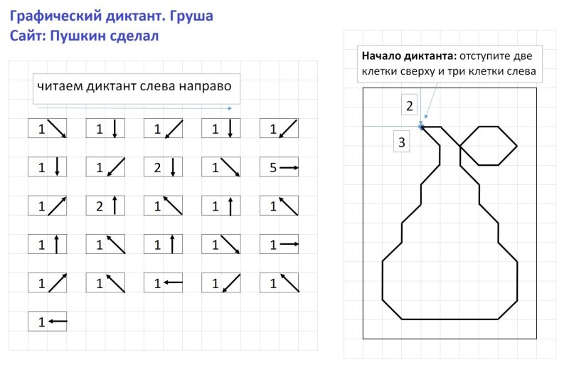 Графический диктант груша