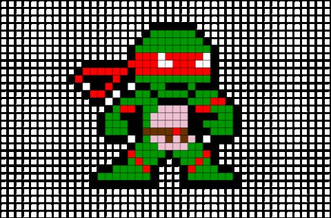 Пиксель арты Черепашки ниндзя