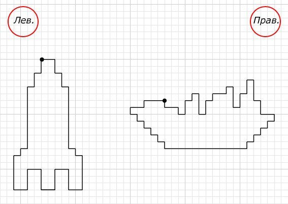 Графический диктант ракета по клеточкам для дошкольников