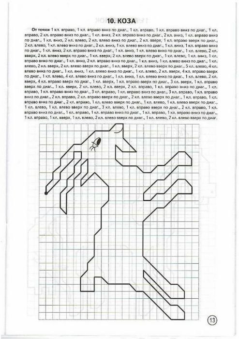 Графический диктант по клеточкам