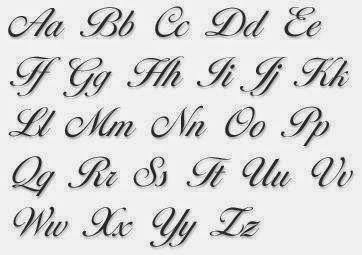 Прописной английский шрифт