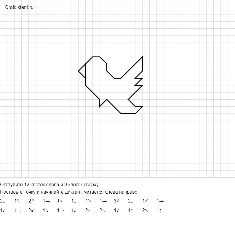 Математический диктант птица для дошкольников