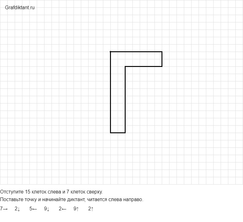 Графический диктант буквы по клеточкам